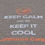Lufthansa Cargo krijt graffiti