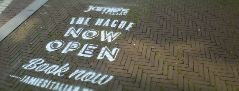 Jamie's Italian Den Haag tijdelijke krijt uitingen